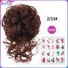 Synthetic Hair Bun Chignon Messy Curly Hair Band Elastic Scrunchy False Hair Pieces For Women Hairpins Black Brown