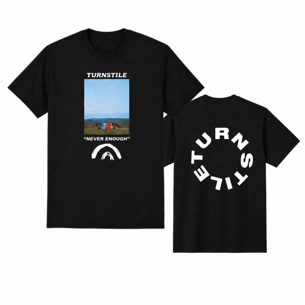 Футболка-трибьют Turnstile Never Enough Tour Графический принт для фанатов Репринт