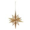 Grid Star Christmas Decoration Ornament, Large, Gold, Ornament, Material, XO000506-018