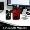 Чехол для телефона H-Hazbin A-Alastor для iPhone17,16,15,14,13,12,11 Plus,Pro Магнитный с Magsafe Беспроводная зарядка