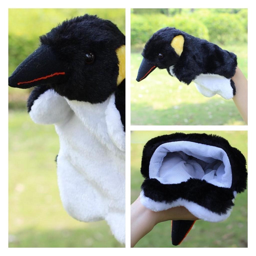 Пушистый пингвин ручная кукла оптом плюшевая игрушка для детей и взрослых