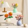 Huiqibao Moc Flower With Vase Model Building Block Diy Eternal Bouquet Home Desk Desk Plant Decor Brick Girl Gift Children Toy