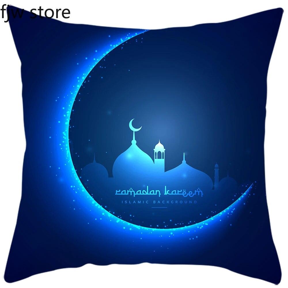 New Eid Al Fitr Home Decoration Pillowcases Islamic Muslim Ramadan Pillowcases Mosque Decorative Pillowcases Gifts