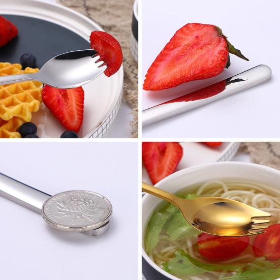 2 в 1 Многофункциональный Spork Ложка Вилка Лапша Фруктовый салат Кухня Ресторан Инструмент