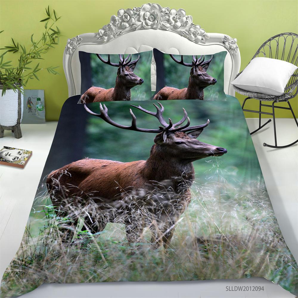 Лидер продаж, комплект пододеяльников с оленем, крутое домашнее постельное белье, домашние животные, картина, постельное белье, костюм для мужчин и мальчиков, роскошные покрывала, модные комплекты постельного белья