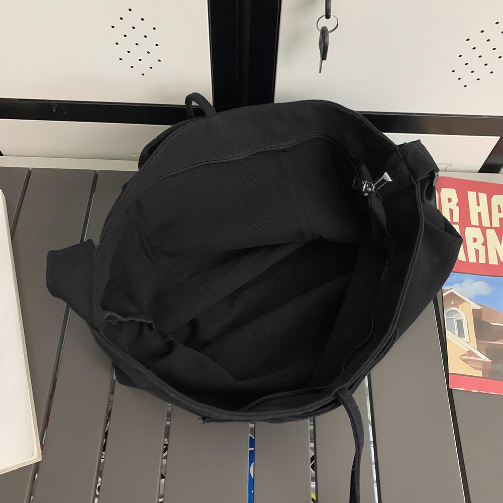 Женская сумка-шоппер, простая модная сумка-хобо на молнии, парусиновая однотонная сумка через плечо, большая вместительная сумка на плечо для женщин и мужчин