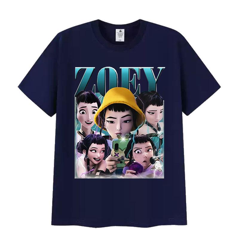 K-pop Zoev Demon Hunters Anime Graphic Print T Shirt Men Women's Harajuku Fashion Oversized T-shirts Casual Cotton Tops T-Shirt
