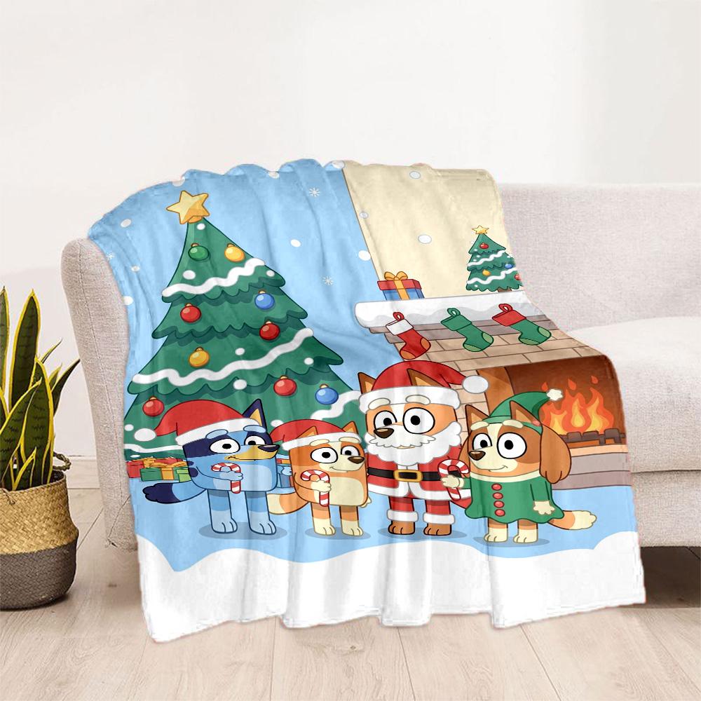 Christmas Family Fun Blanket Comfortable Perfect for Sofa Bed Picnics Four Seasons Universal Modern Gifts For Family Or Friends