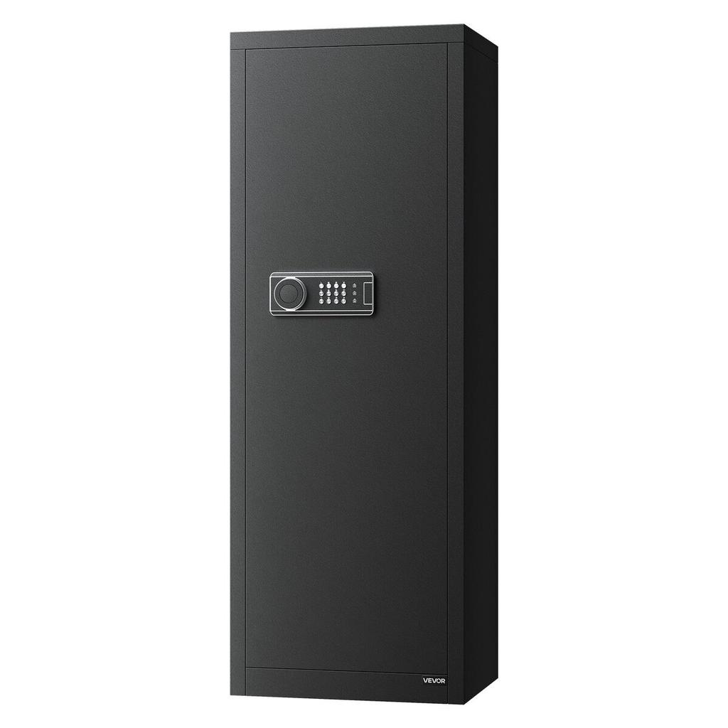 6-8 Gun Safe, Long Gun Cabinet for Rifles and Pistols, Quick Access Fireproof Rifle Safe with 3 Ammo Slots and 2 Adjustable Racks, Large Digital