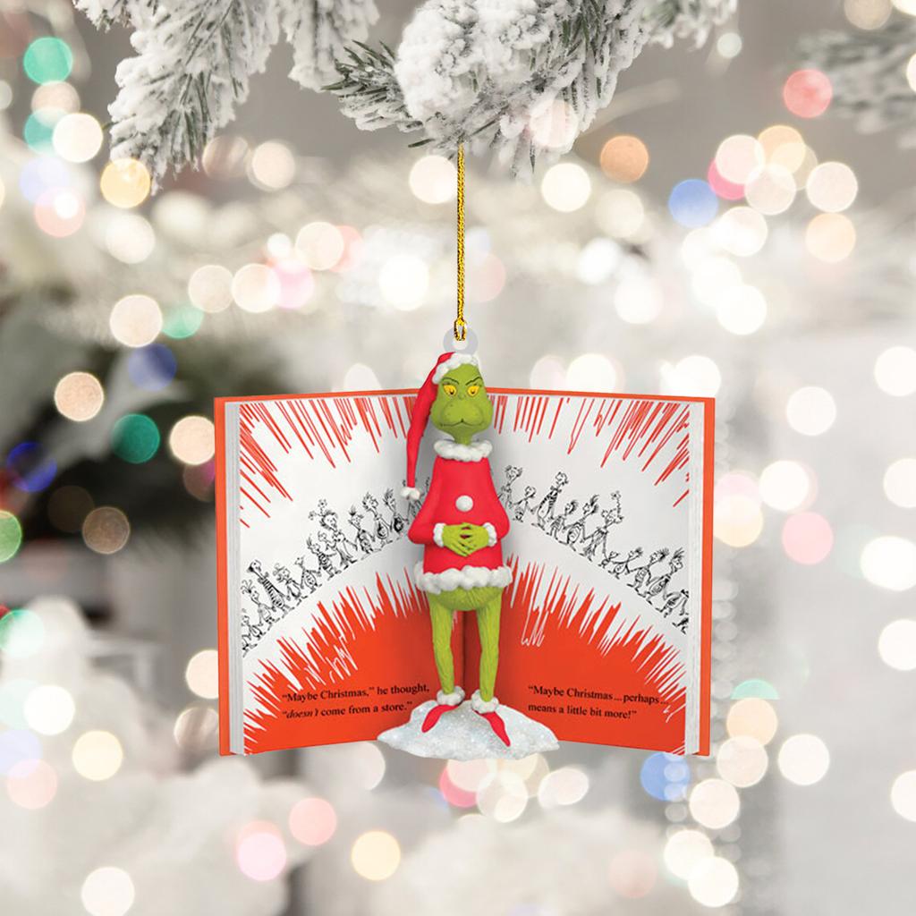 Украл рождественский кулон из смолы, украшение для рождественской елки, 1 шт., рождественское украшение, как украл Рождество с настоящим рождественским орнаментом