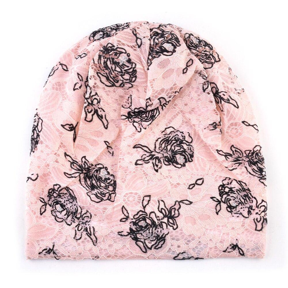 Женская шапка-бини, вязаные кружевные шапки с цветочным узором, женские весенне-летние шапочки Skullies, однотонные головные уборы, шапочка, женская шапка Gorras