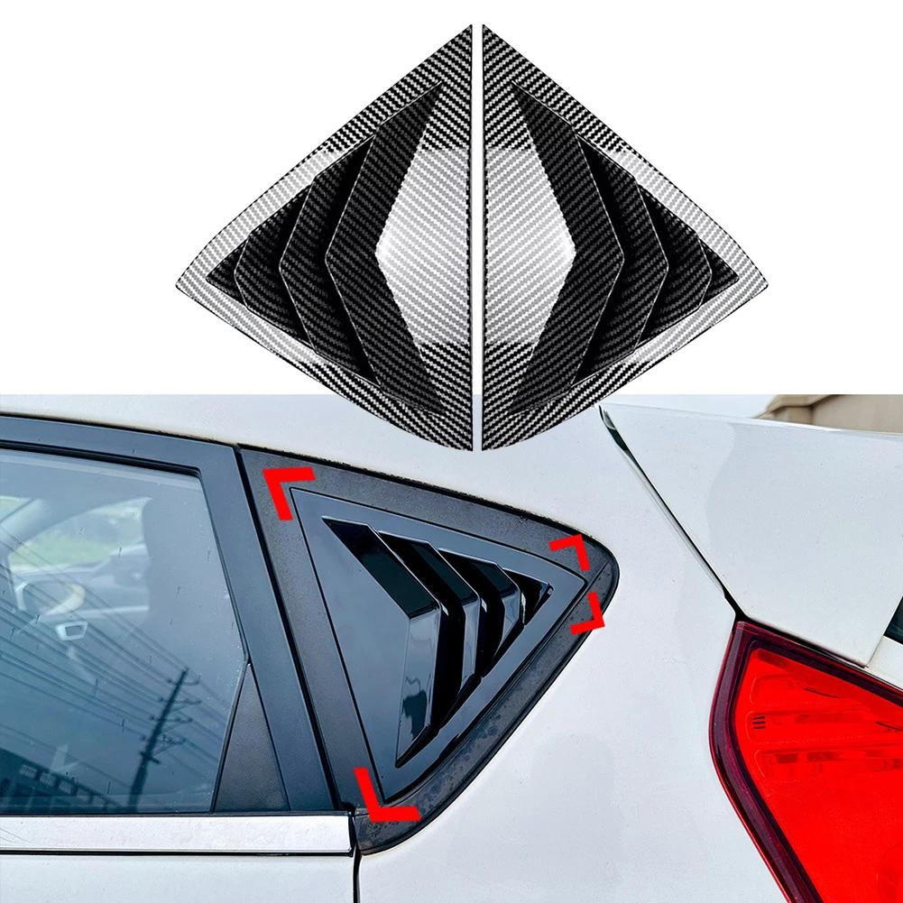 1 Pair Plastic Rear Door Glass Shutter Louver Cover Trim For Ford Fiesta MK7 7.5 2008-17 Parts Accessories