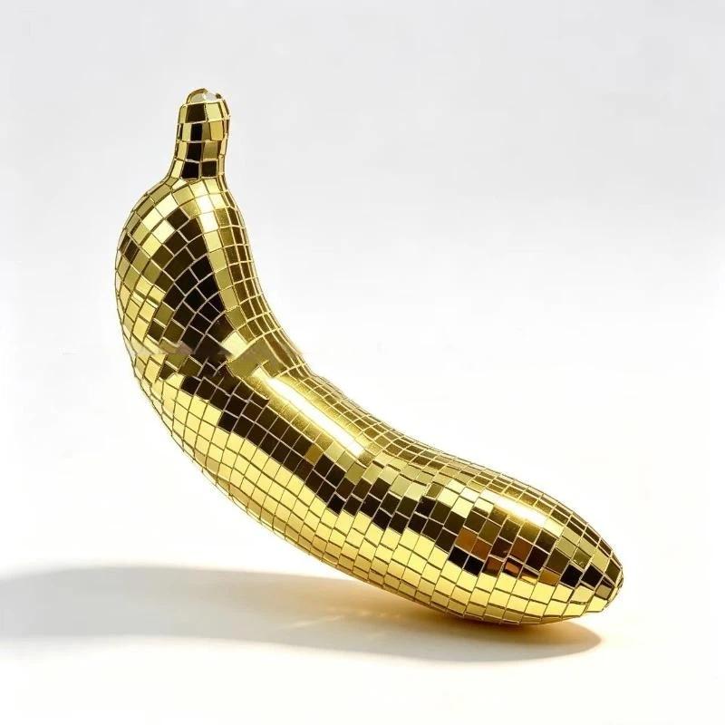 Exquisite Fake Banana Ornament Unique Mini Fruit Shape Disco Decor Small Decorative Prop for Home Cafe Bar Decoration