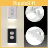 Cover Wall Outlet Socket Plate Double Led Night Light Sensor Plug Coverplate