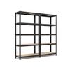 5-level Shelving, Set of 2 Steel Shelves for Storage