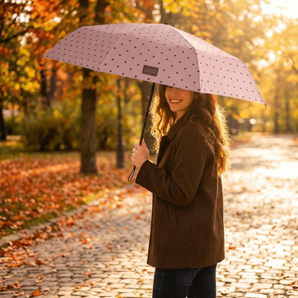 8-Rib Manual Folding Umbrella U-Shaped Handle Sun Umbrella Windproof Travel Rain Umbrella Outdoor