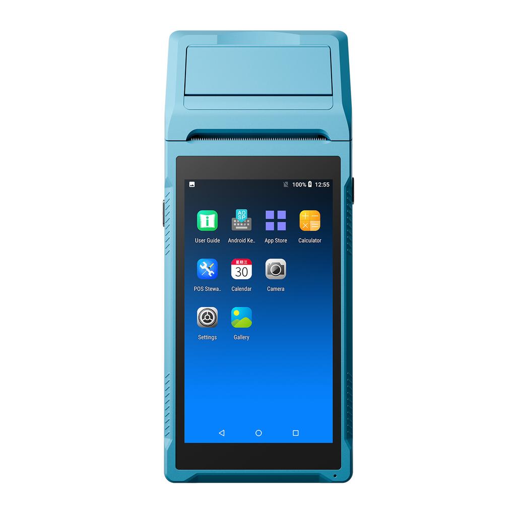 Для Android 11.0 PDA Ручной POS-терминал 2D Сканер штрих-кода Сборщик данных 4G WiFi BT Мобильный с 58мм термопринтером