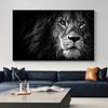 Картина маслом с головой черного льва, настенный художественный постер, эстамп высокой четкости, фотографии дикой природы для гостиной, украшение для дома