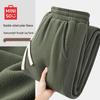 MINISO Мужские повседневные брюки прямого кроя с флисовой подкладкой в стиле ретро