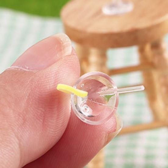 2 шт. кукольные стаканчики с лимонной водой, тонкая работа, ручная работа, способность к воображению, кукольная еда, кухонная игрушка, стаканчики с лимонной водой для детей
