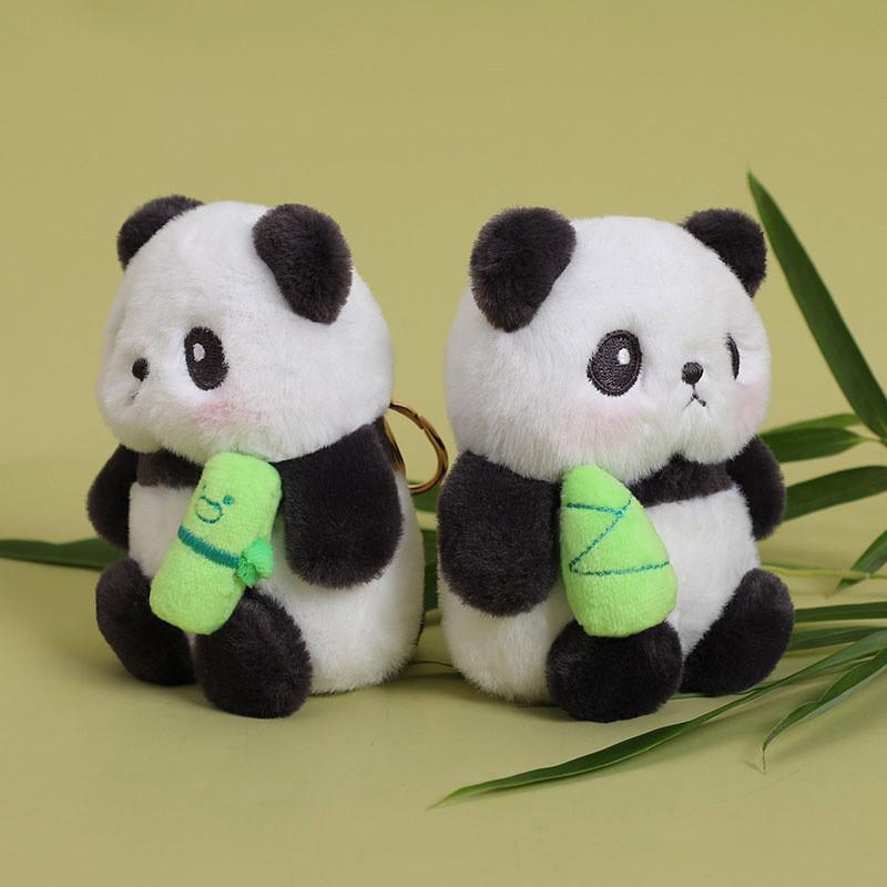 Adorable Panda Plush Keyring With Magnetic Circles For Kids Bag Decor And Gift