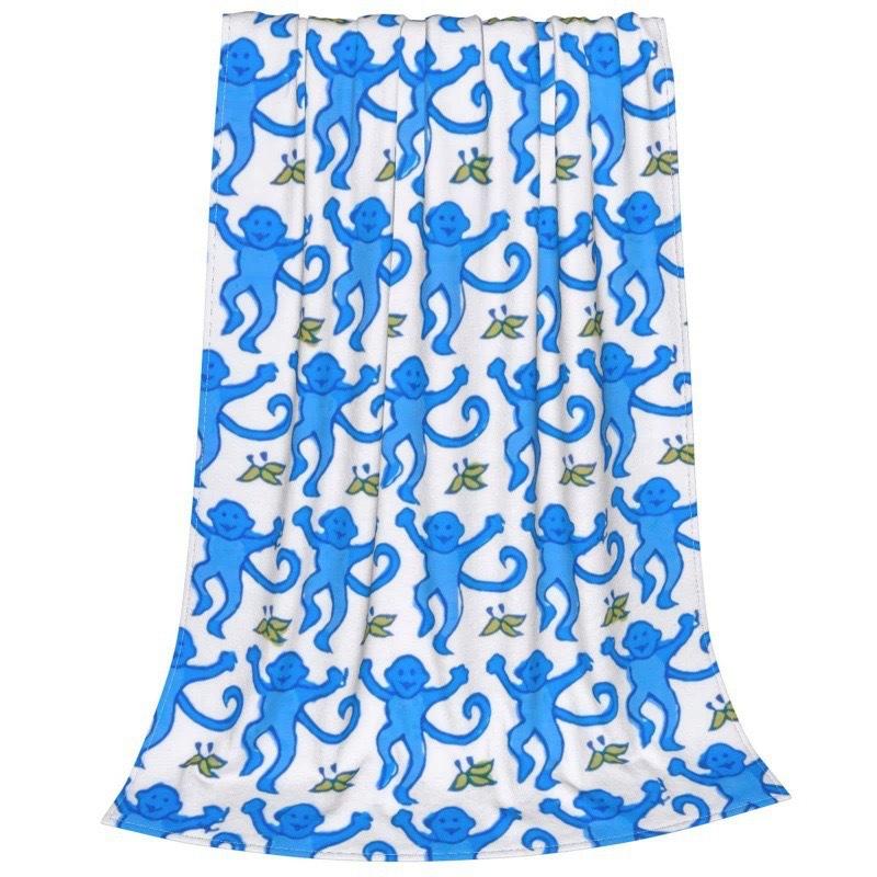 Cartoon monkey animal print blanket Soft and lightweight flannel blanket for bedroom sofa decoration