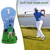 Чехлы для гольф-клюшек из искусственной кожи с мультяшным принтом, чехлы для головок паттеров для гольфа, гибридные чехлы для гольф-клюшек, аксессуары для драйверов, фервей, вудс