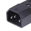 16A 250V Черный Iec Прямой Кабельный Штекер Разъем C13 C14 Розетка Штекер Переподключаемый Силовой Разъем 3 Контакта Разъем Переменного Тока
