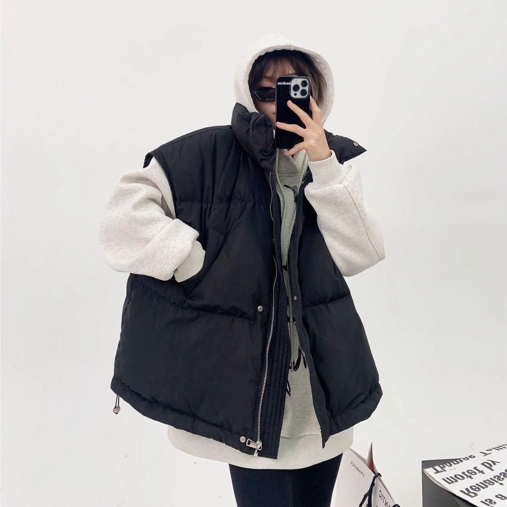Add Fertilizer To Increase Down Cotton Vest Autumn and Winter Lightweight Loose Sleeveless Vest Waistcoat