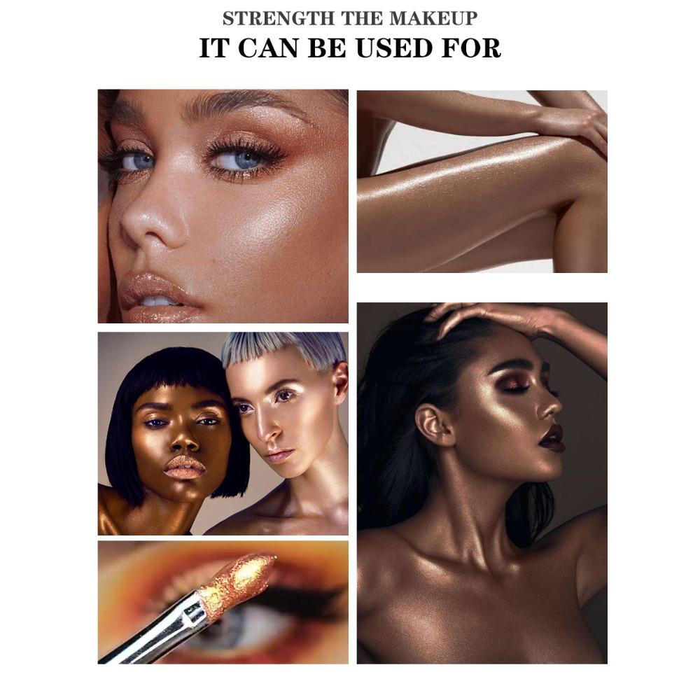 Fit Colors Для всего тела Яркий свет Жидкость Пляж Сексуальное тело Блестящая жидкость Красота Черное молочко для тела