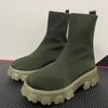Autumn Winter New Shoes Women Thick-soled Casual Large Size Knitted Short Boots Women Thick Soled Casual Large Size Knitted Short Boots