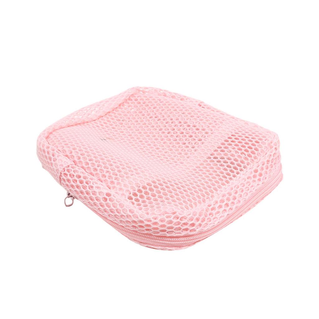 Портативная сетчатая косметичка для губной помады, сумка для хранения ключей, квадратный кошелек на молнии карамельного цвета, держатель для гигиенических салфеток