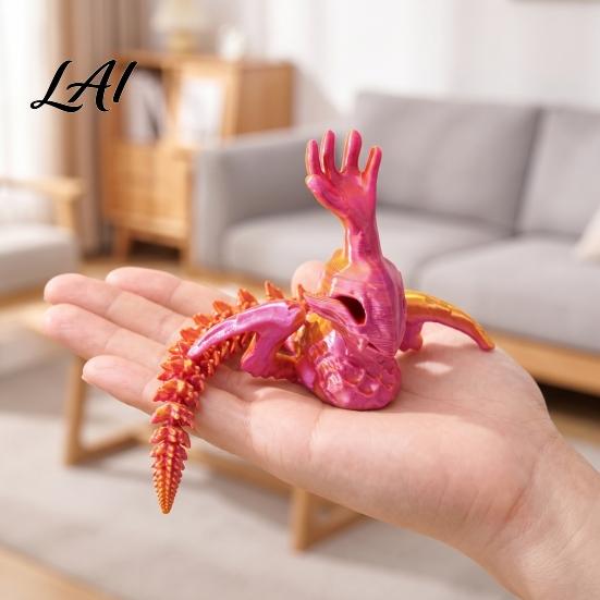 Подвижная сенсорная игрушка 3D-печатное Монстр Морская Статуэтка Суставы Фигурка Гибкое Настольное Украшение Креативное Фэнтези с Подвижными для Декора