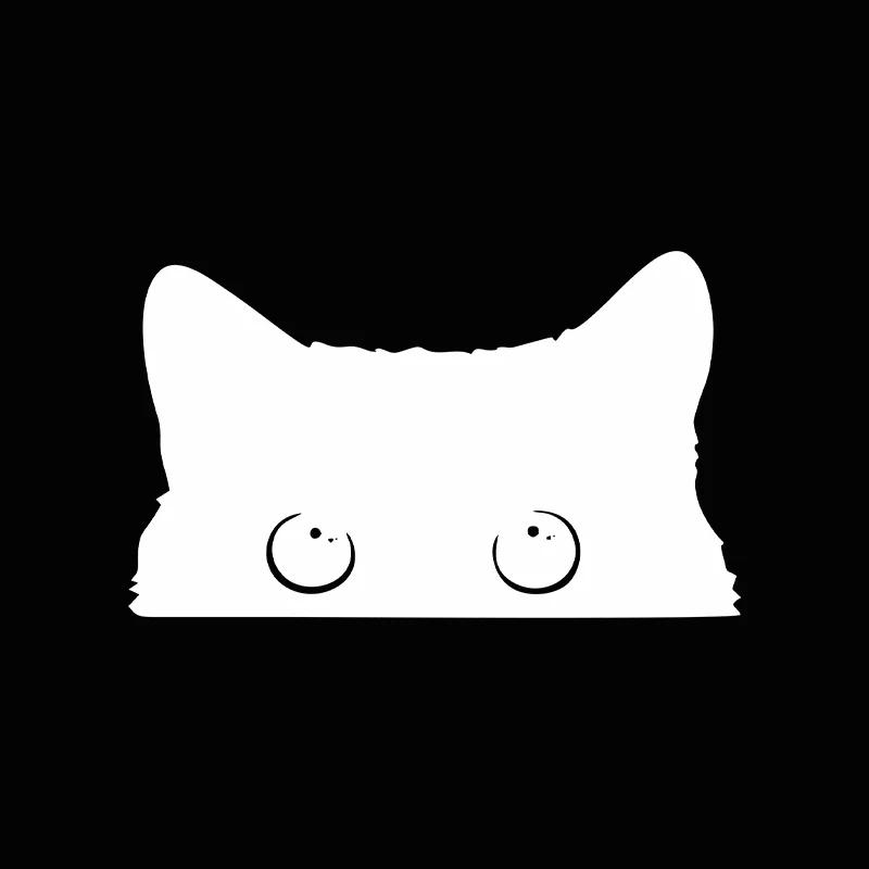 15*9 см милые автомобильные наклейки аксессуары бедный кот ворует с большими глазами часы виниловый чехол для стайлинга автомобиля водонепроницаемый