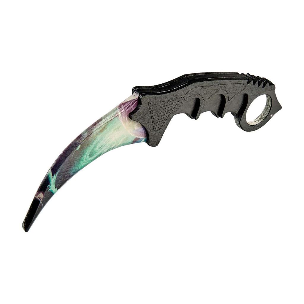 КС2 КС:GO Деревянный нож Karambit Galactic Flash, Maskbro, деревянный нож, сделанный из дерева, для любителей CounterStrike Global Offensive