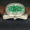 USED JAPAN VINTAGE ORIENT AUTOMATIC 46941 MENS GREEN COLOR DIAL WATCH A702213-5 R123-a702213
