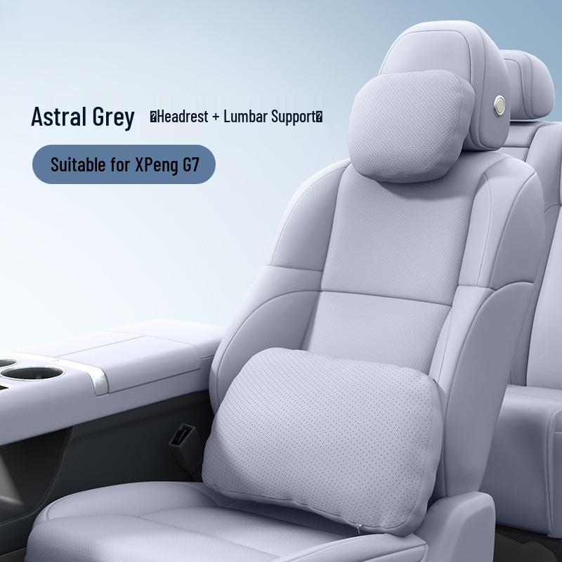 XPeng G7 Headrest Lumbar Support & Neck Pillow Set - Essential Car Accessories for Comfort & Interior Decoration.
