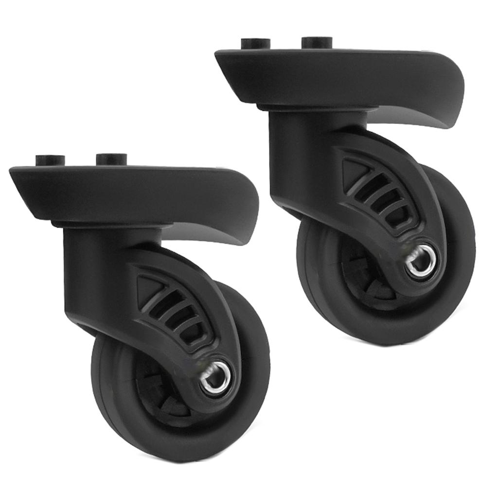 2 шт. сменные роликовые колеса для тележки, сверхпрочные роликовые колеса для багажной коробки, чемодана, поворотные на 360 градусов, бесшумные колеса