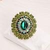Hot-Selling Retro Atmospheric Green Brooch Exaggerated Large Size Brooch Clothing Jacket Suit Decorative Accessories