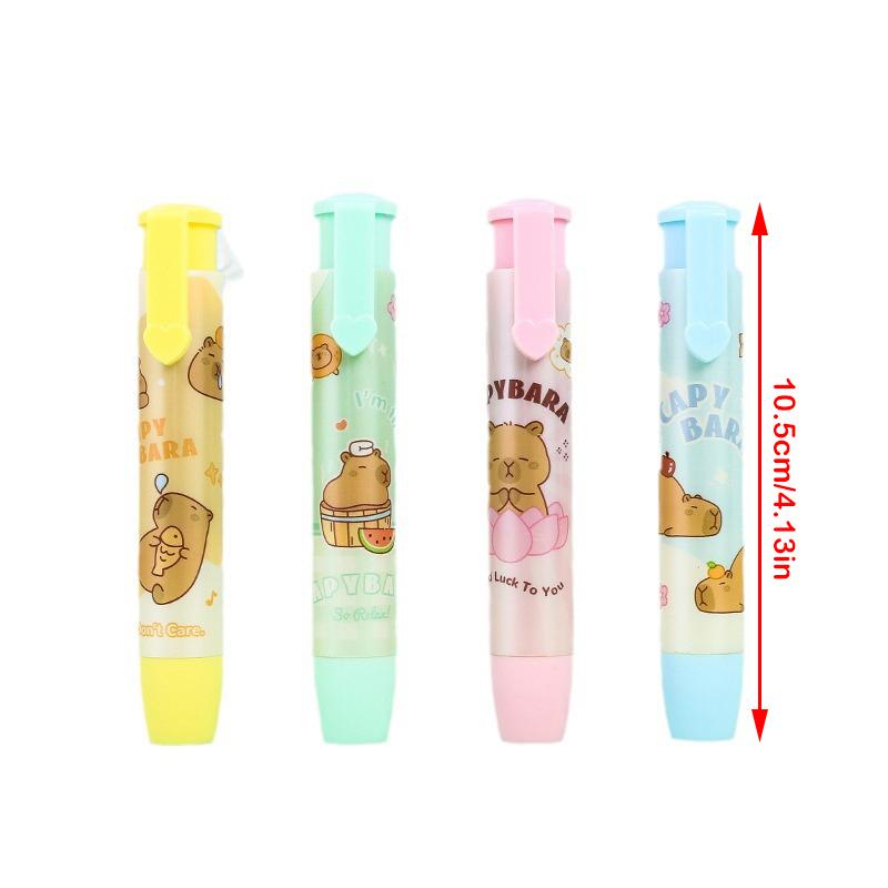 Креативные милые ластики Capybara, мультяшные новинки, резиновые ластики в форме ручки, школьные принадлежности, кавайные ластики для карандашей, детские подарки