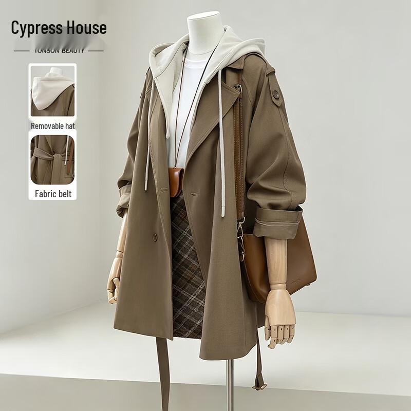Женский плащ-тренч с капюшоном Cypress House - Осенняя коллекция 2026