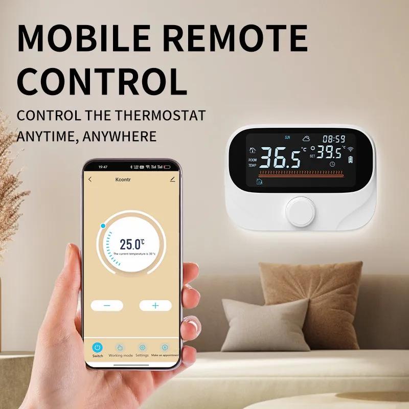 Tuya Smart Wifi Heating Thermostat Wireless Gas Coil Heater Thermostat APP Remote Control Programmable Temperature Controller