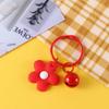 Girls Elegant Korean Bell Women Flower Keychain Fashion Jewelry Key Ring Bag Pendant