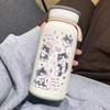 Милая термокружка в японском стиле с котиком, из нержавеющей стали, милая термобутылка с котиком, для улицы