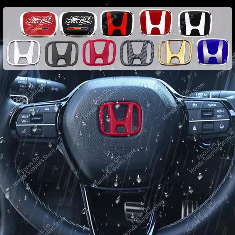 mkbn8 Car Steering Wheel Center Badge Sticker For Honda Mugen TypeR Fit Jazz GK5 Civic Type-R CRV Pilot Accord City HRV XRV Odyssey