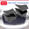 Для 2025 2025 2026 Tesla Model 3 Боковой органайзер для хранения в заднем багажнике с крышкой Декоративная перегородка-органайзер для багажника Автомобильные аксессуары