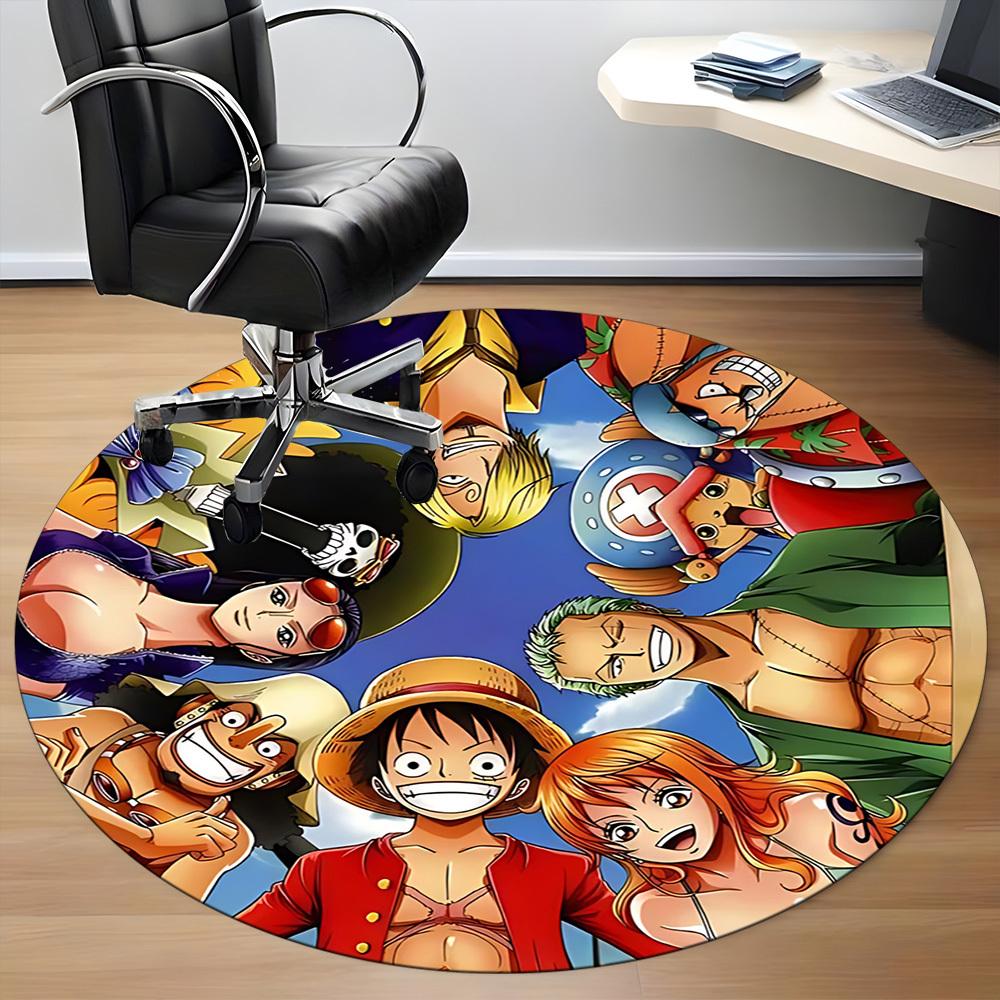 1pc One Piece Crew Office Round Area Rug, Under Office Chairs Bedroom Living Room Home Decor, Room Decoa1016233