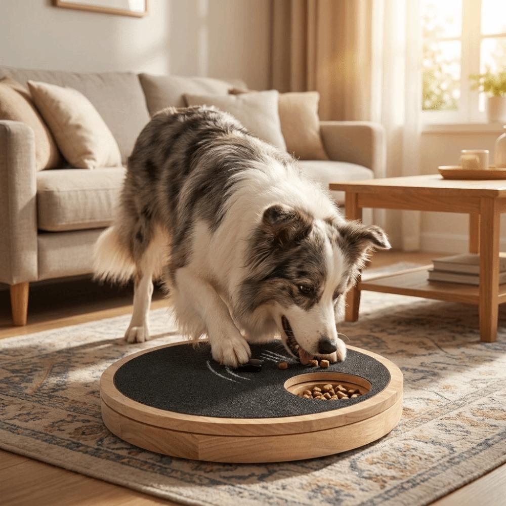 Solid Wood Nail Scratch Pad Rotating Dog Nail File Toy Dog Nail Grinding Pad Pet Grooming