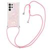 For Samsung Galaxy S24 Ultra TPU Case Quicksand Design Phone Cover with Lanyard