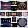 Home Decor Living Room Bedroom Tapestry Beautiful Sunset Sun Moon Mandala Wall Hanging Wall Tapestry